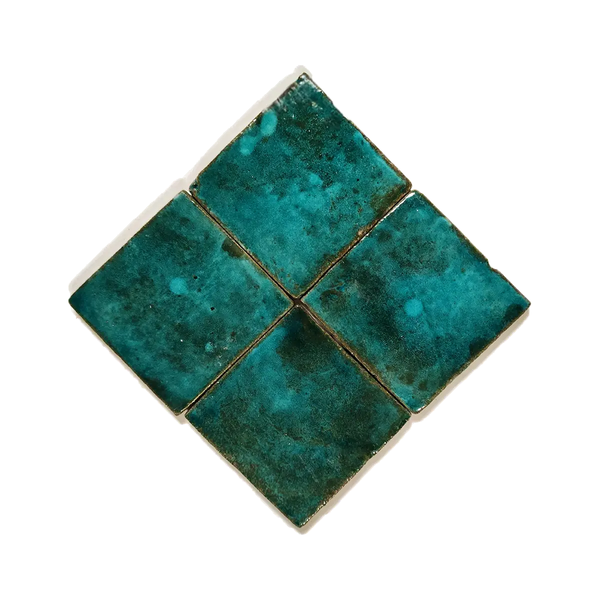 Turquoise square tiles